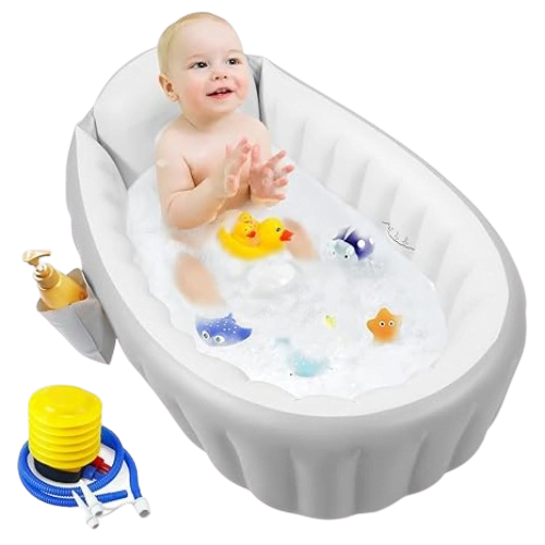 PandaEar Inflatable Baby Bathtub Toddler Tub for Shower