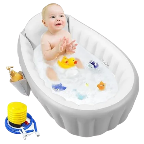 PandaEar Inflatable Baby Bathtub Toddler Tub for Shower