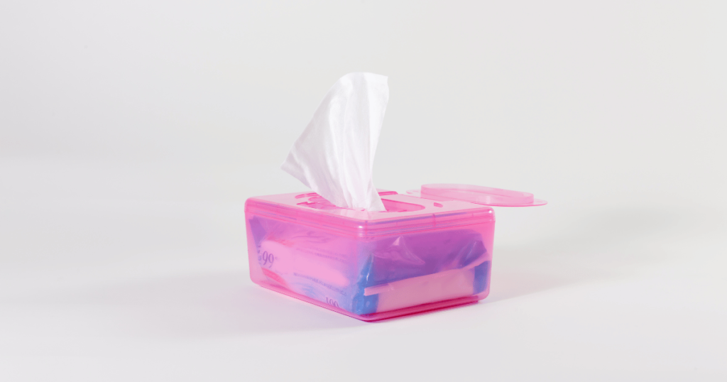 Sanitize with Baby-Safe Wipes