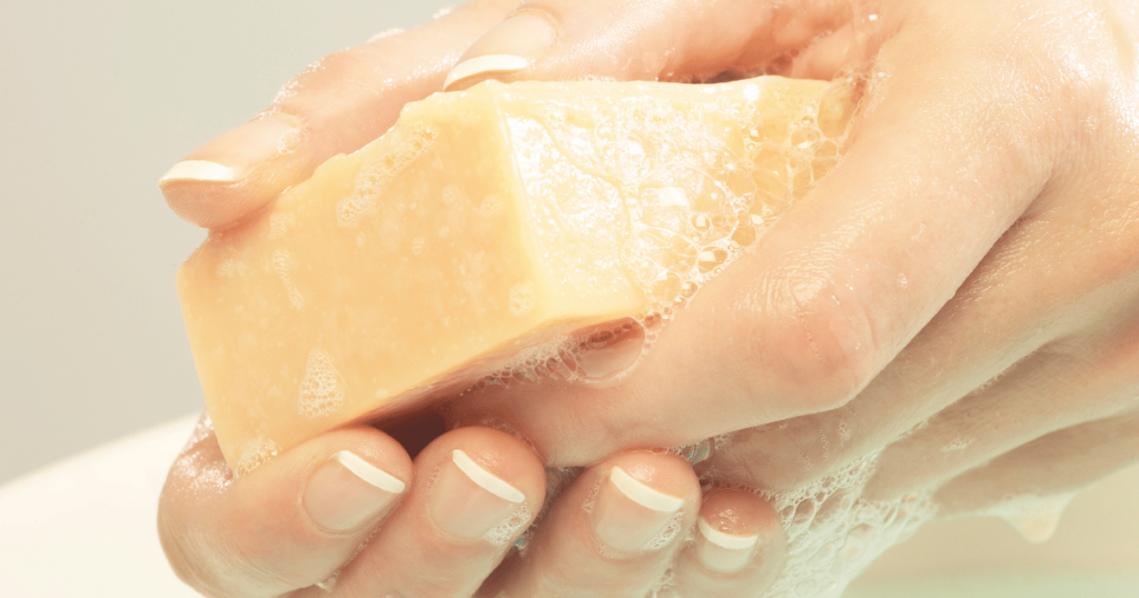 Use Mild Soap for Sticky Messes